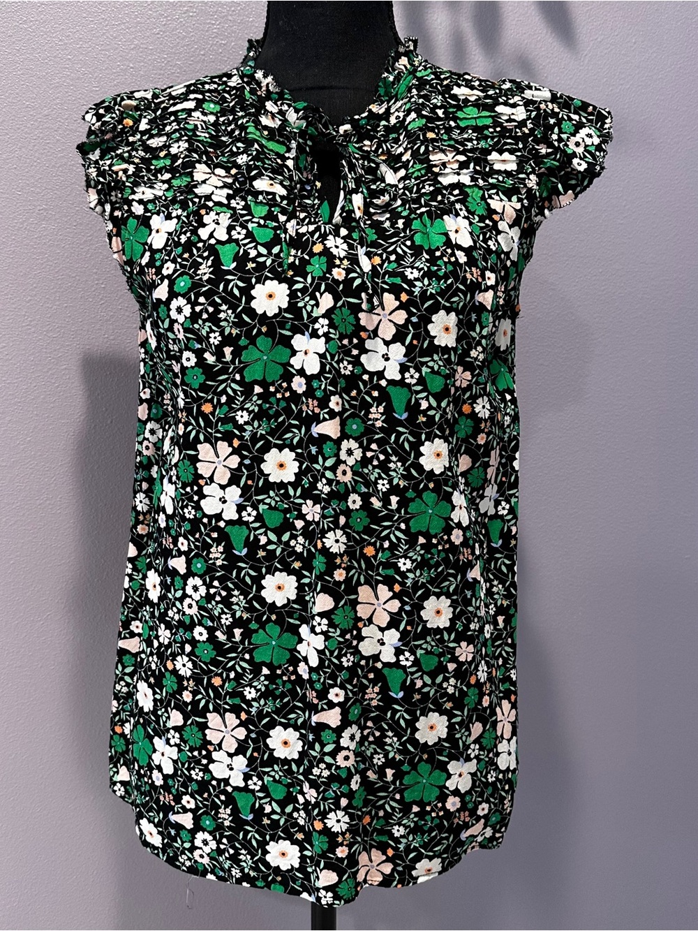 Talbots ditzy print blouse
